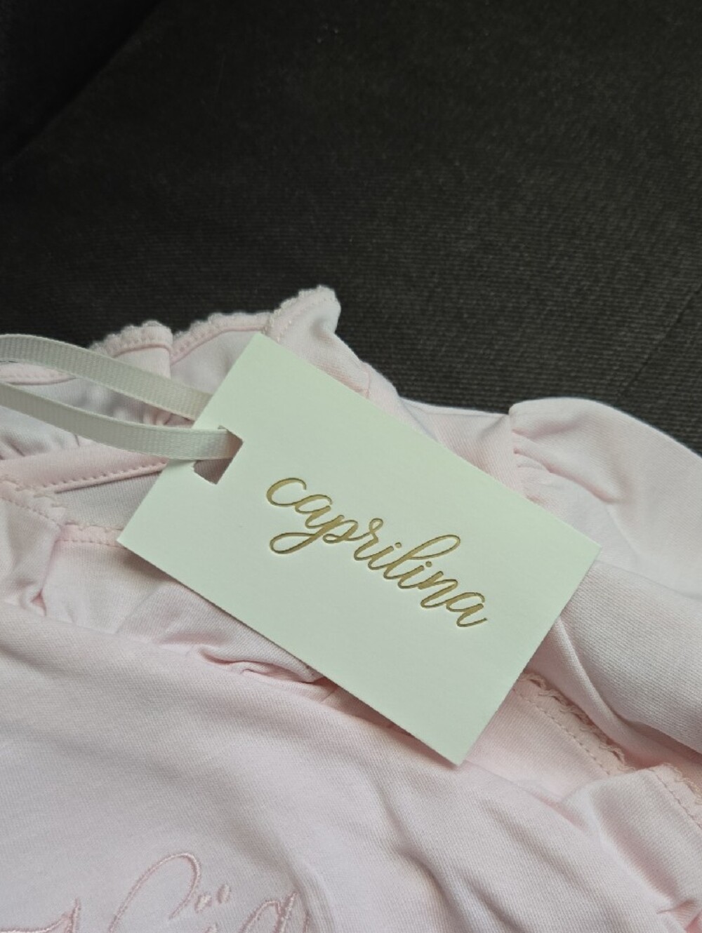Piglet Pink Ruffle Newborn Set Personalized Baby Girl Outfit. - Picture 6 of 6